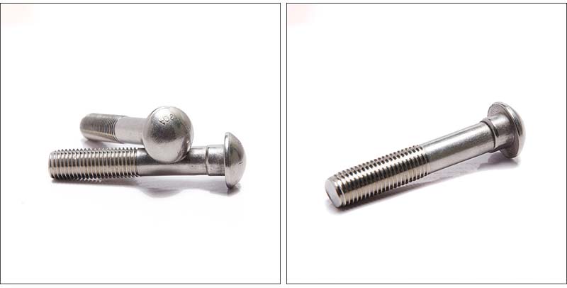 Rough finished round head elliptical neck bolt