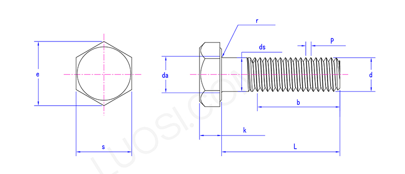 Superior Grip Hexagon Head Bolt Superior Grip Hexagon Head Bolt
