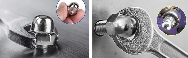 Integrated Chrome Plated Cap Nuts