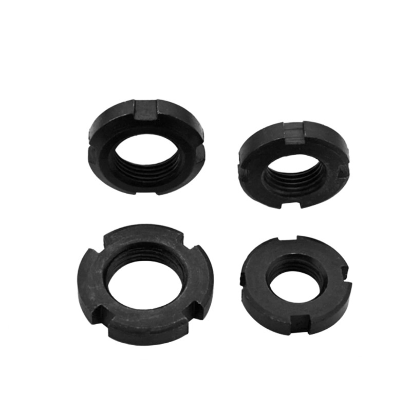 Sarsıntıya Dayanıklı Oluklu Kilitleme Yuvarlak Somun